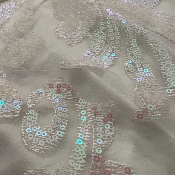 Lucy in the sky white sparkle mini dress - Picture 3 of 6